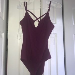 Brand new with tags maroon body suit